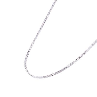 Imagen 2 del producto Cadena de Oro Blanco 18kt Eslabon Caja 50CM