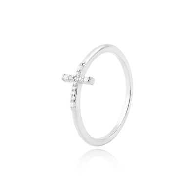 Imagen 1 del producto Anillo de Plata Esterlina 925 Cruz Circon