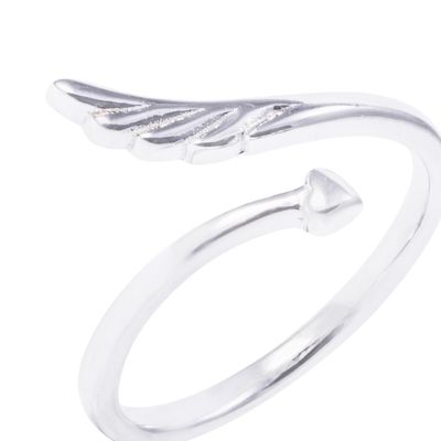 Imagen 2 del producto Anillo de Plata Esterlina Abierto estilo Pluma