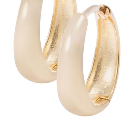 Imagen 2 del producto Aros de Plata Esterlina Argollas Lisas Revestido en Oro 18kt