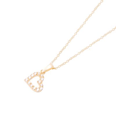 Collar de Oro de 18kt Circonita Corazoncito