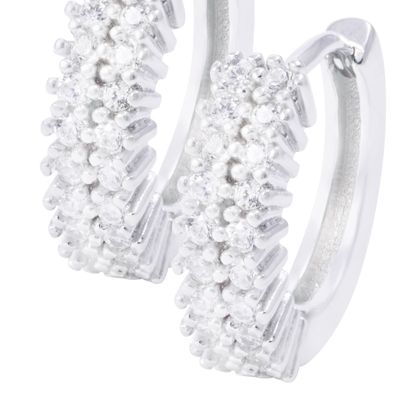 Imagen 2 del producto Aros de Plata Esterlina Argollas Doble Circón