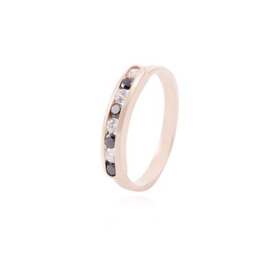 Anillo Oro Miel 18kt Relieve Duo