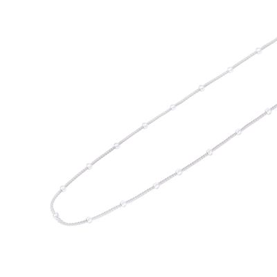 Cadena de Plata Esterlina 925 Diseño Serpiente con Esferas