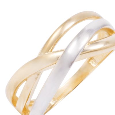 Imagen 2 del producto Anillo de Oro 18Kt Bicolor Entrelazado