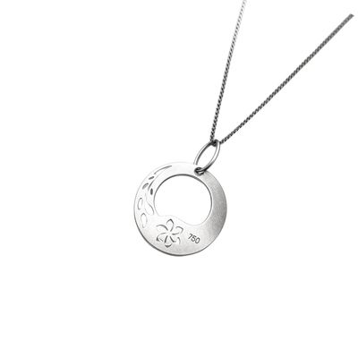 Imagen 2 del producto Collar Oro Blanco 18kt Flor de Luna