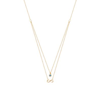 Collar de Oro 18kt Infinito Ojo Turco