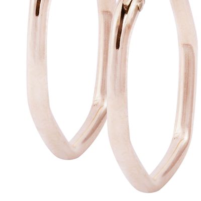 Imagen 2 del producto Aros Oro Miel 18kt  Hexagonal 15mm