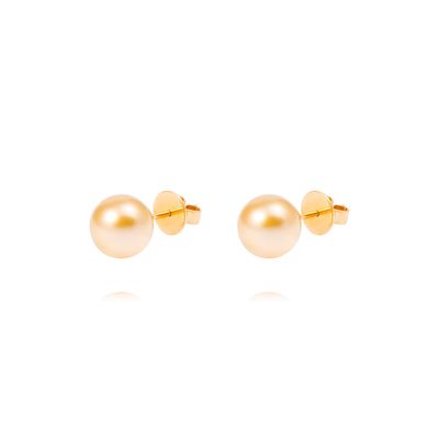 Imagen 2 del producto Aros Oro Amarillo 18kt Perlas 10 - 10,5 mm