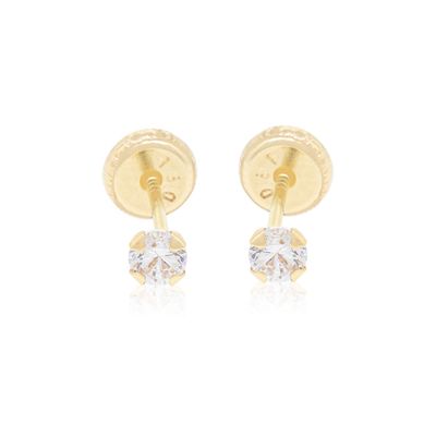 Imagen 2 del producto Aros de Oro 18kt Piedra Circon de 2,5mm