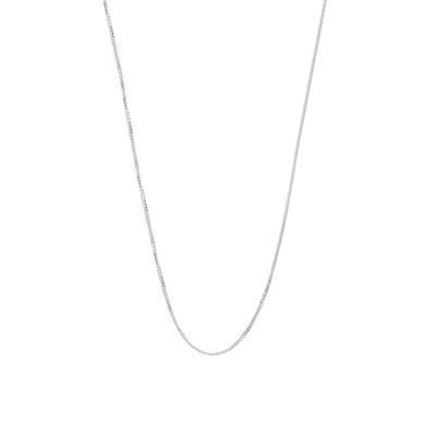 Imagen 2 del producto Cadena de Oro Blanco 18kt Eslabon Caja 45CM