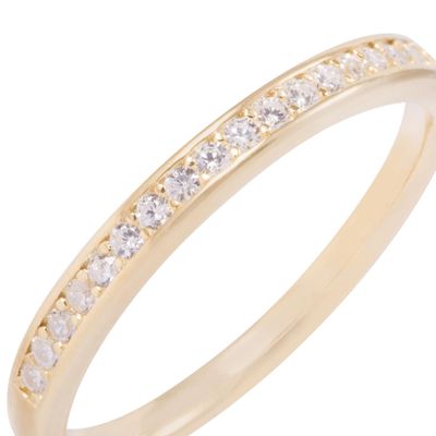 Imagen 2 del producto Anillo Revestido en Oro 18kt Medio Cintillo Con Circonita