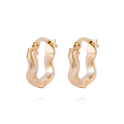 Aros de Oro 18kt Argolla Zigzag