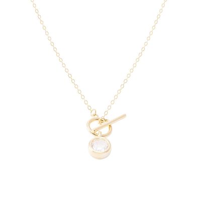 Imagen 2 del producto Collar Revestido en Oro 18kt Circulo Circonita