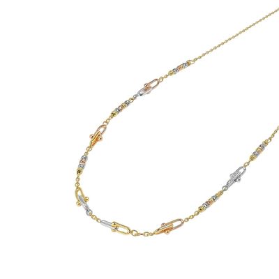 Imagen 1 del producto Collar Oro Amarillo 18kt Candados Tricolor
