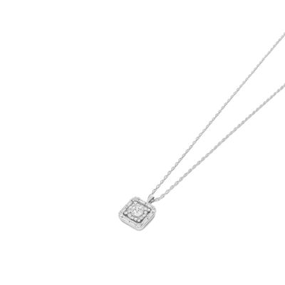 Imagen 1 del producto Collar Oro Blanco 18kt Brillo Eterno Circonita