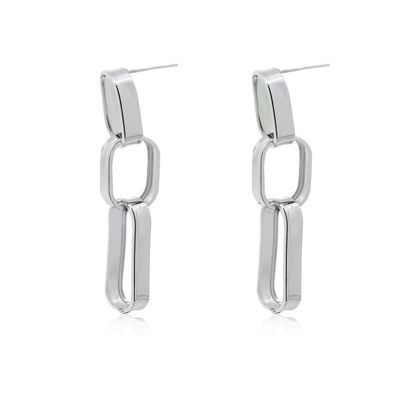 Aros de Plata Esterlina 925 Tres Eslabones