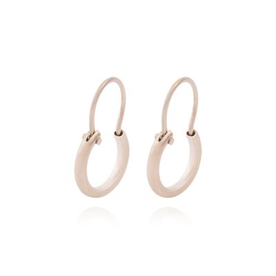 Aros Oro Miel de 18kt Argolla 10 mm