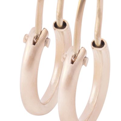 Imagen 2 del producto Aros Oro Miel de 18kt Argolla 10 mm