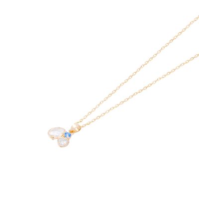 Imagen 2 del producto Colgante Oro Amarillo 18kt Circonita Azul y Piedras Translúcidas