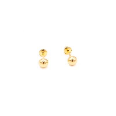 Imagen 2 del producto Aros de Oro 18kt Pelotita 3,0mm