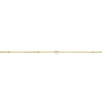 Imagen 2 del producto Pulsera Oro Amarillo 18kt Tres Perlas Cultivadas 3,5MM