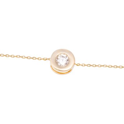 Imagen 2 del producto Pulsera de Oro 18kt Punto de Luz central