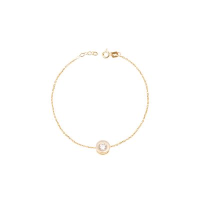 Pulsera de Oro 18kt Punto de Luz central
