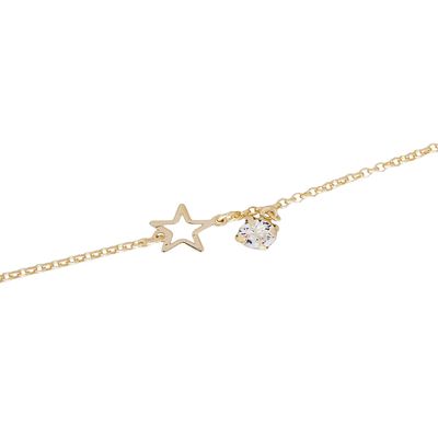 Imagen 2 del producto Pulsera Plata Esterlina 925 Estrella Revestido Oro 18kt