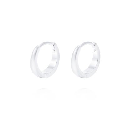 Aros de Plata Esterlina Argollas Pequeñas Lisas