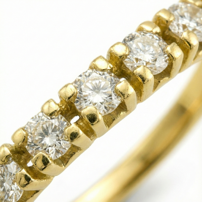 Imagen 2 del producto Anillo Oro 18kt Platino Cintillo Eternidad Circonitas