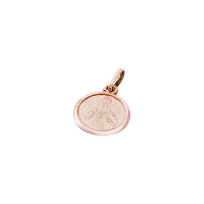 Colgante Sagrado Corazon de Jesús Oro Miel 18kt