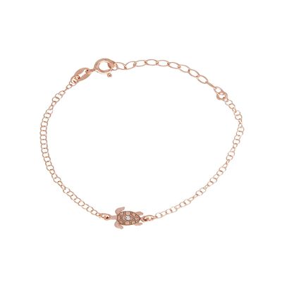 Pulsera de Plata Esterlina 925 Tortuga Circonita