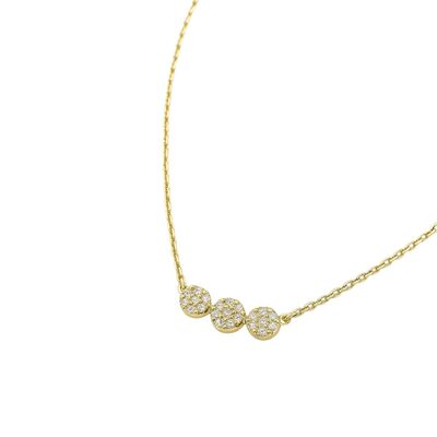 Imagen 1 del producto Collar Oro Amarillo 18kt Circonita Tres Botones