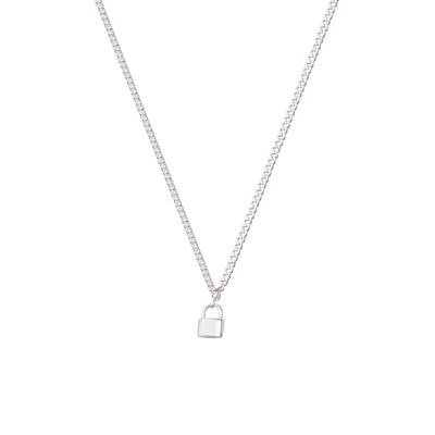 Imagen 1 del producto Collar de Plata Esterlina 925 Candado Circon