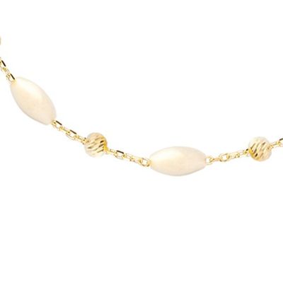 Imagen 2 del producto Pulsera Plata Esterlina 925 Bolita Facetada Revestido Oro 18kt
