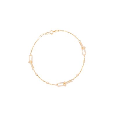 Pulsera de Oro 18kt Eslabones entrelazados