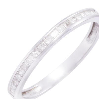 Imagen 2 del producto Anillo Compromiso Oro Blanco 18kt Riel 10 Pts