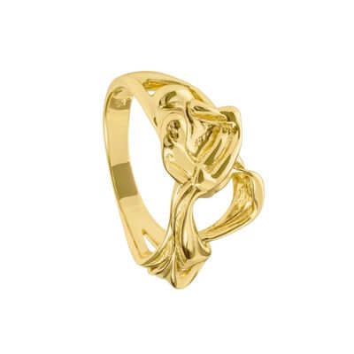 Anillo de Plata Esterlina 925 Formas revestido en Oro 18kt