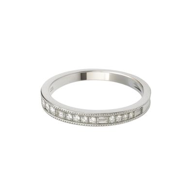 Imagen 2 del producto Anillo Plata Esterlina 925 Cintillo Baguette con Circonita