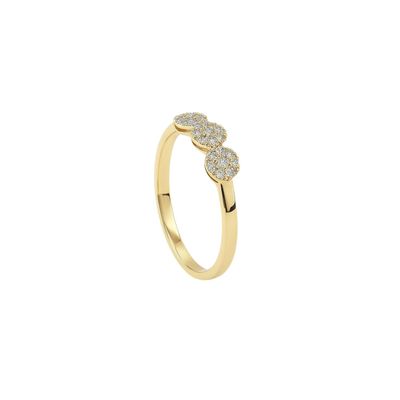 Imagen 1 del producto Anillo Oro Amarillo 14kt Tres Botones Circonita