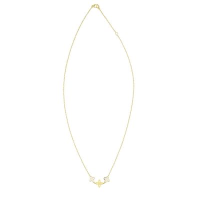 Imagen 2 del producto Collar Oro Amarillo 18kt Trébol Nacar