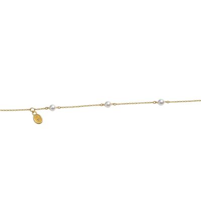 Imagen 2 del producto Pulsera Oro Amarillo 18kt Rosario Perlas Cultivadas 3,5MM