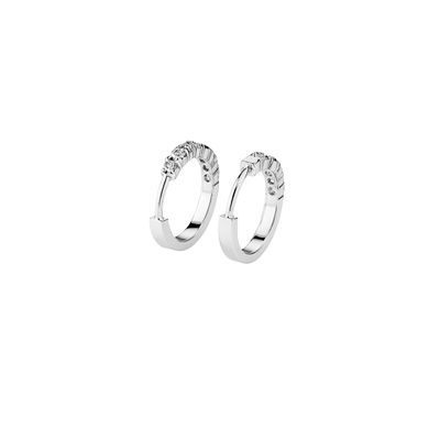 Imagen 2 del producto Aros de Oro 18kt con Diamantes Riel 16pts Total SI/H