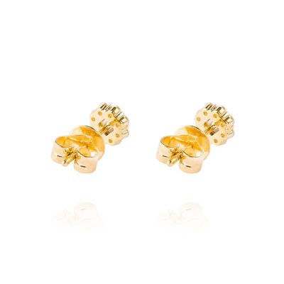 Imagen 2 del producto Aros Oro Amarillo 18kt Roseta de Diamantes 27 Pts