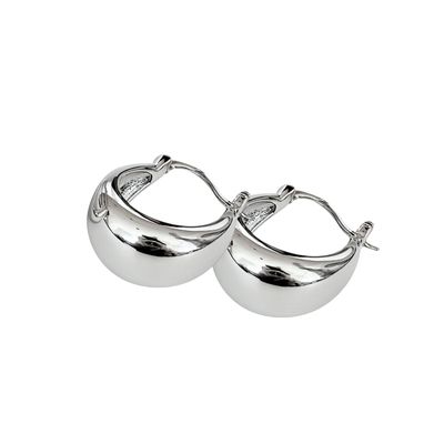 Imagen 2 del producto Aros de Plata Esterlina 925 Argollas Bote