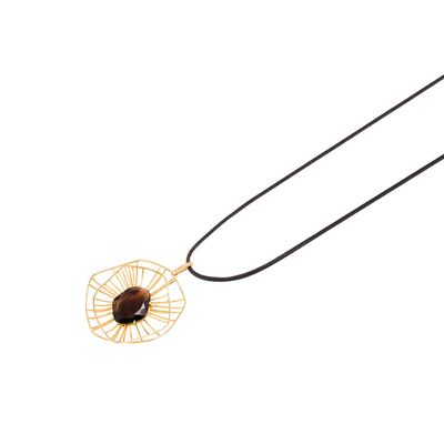 Collar Oro Amarillo 18kt Diamante 7x0,5 Pts Quarzo