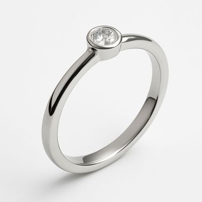 Imagen 2 del producto Anillo Oro Blanco 18kt Circonita