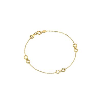 Imagen 1 del producto Pulsera Oro Amarillo 18kt Tres Infinitos