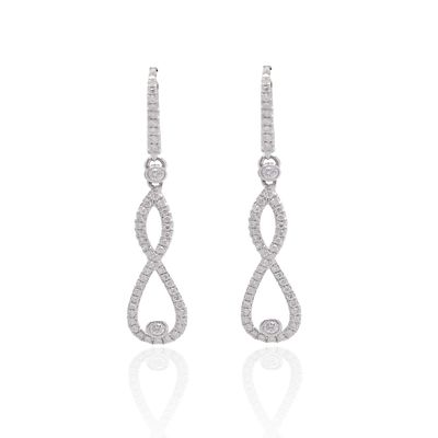 Aros Oro Blanco 18kt Diamantes 70 Pts | Danielle Costantini